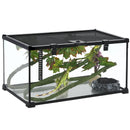 Black Glass Reptile Terrarium Kit, Small Animal Breeding Tank 50x30x25cm