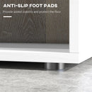 White S-Shaped 5-Tier Bookcase - Modern Freestanding Storage Shelf