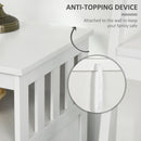 Wooden Console Hutch with Multi-Tier Shelf and Cabinet - Dining Room Organizer (Brown)