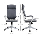 Grey Ergonomic High Back Office Chair with Headrest and Lumbar Support