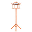 Natural Wood Bird Feeder Station - Parrot Stand