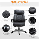 Black High Back Massage Office Chair with Vibration & Armrest