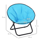 Blue Folding Padded Saucer Moon Chair for Outdoor Activities