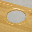 Bamboo Wine and Glass Picnic Table - Natural Wood Color