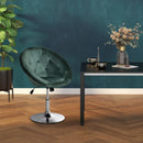 Green Velvet Swivel Vanity Chair with Adjustable Height