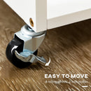 White Bamboo Kitchen Island Set with 2 Stools and Drop Leaf Top