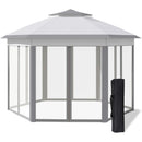 Grey Summer Gazebo With Netting