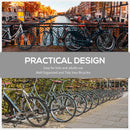 Black Bike Parking Rack for Floor or Wall Mount - 6 Racks, 179L x 33W x 27H