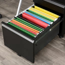 Black 3-Drawer Lockable Metal File Cabinet for Letter A4 Legal Size