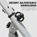 Grey Stepper with Handle for Home Aerobic Fitness