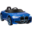 12V Kids Electric Ride-On Car - Blue BMW i4 Style