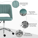 Green Velvet Swivel Office Chair for Home Study