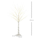 5ft White Birch Tree with Warm White LED Lights - Indoor/Outdoor