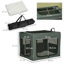 Grey Pet Carrier with Cushion for Miniature & Small Dogs - 69cm