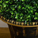 Set of 2 Green Spiral Boxwood Topiary Trees with Pots, 90cm - Indoor Outdoor Decor