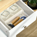 White Modern Sideboard with Storage Cabinets and Drawers