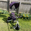 Purple Kids Sun Canopy Tricycle Stroller with Handle