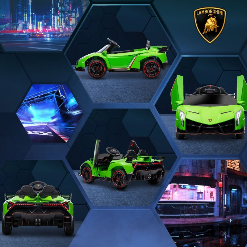 Green Licensed Electric Ride-On Car with Remote Control and Music