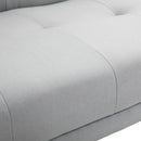 Grey 3 Seater Sofa Bed with Recliner and Cup Holder - Scandinavian Style