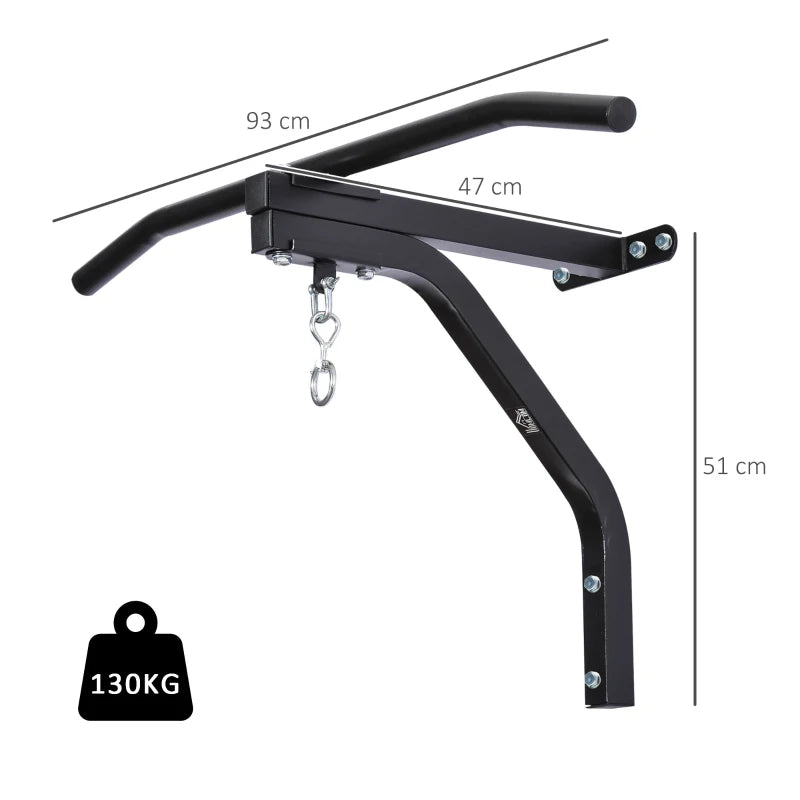 Black Wall Mount Punching Bag Hanger for Home Fitness