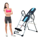 Black Foldable Gravity Inversion Table for Back Therapy and Home Fitness