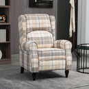 Khaki Padded Recliner Armchair with Armrest - Living Room Furniture