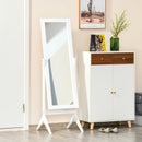 White Freestanding Adjustable Dressing Mirror 148x47cm