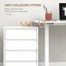 White Electric Standing Desk, Adjustable Height, 120x60cm