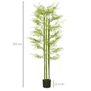 Green Artificial Asparagus Fern Tree in Pot - Indoor Outdoor Decor, 155cm