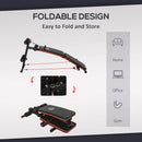 Adjustable Black Sit Up Bench with Thigh Support & Arm Rope - Home Gym Essential