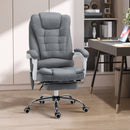 Grey Heated Massage Office Chair with Footrest