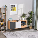 5-Compartment Elevated Storage Rack - Black & White