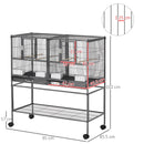 Large Metal Bird Cage for Small Birds - White