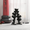 x2 5kg Hex Rubber Dumbbell Set for Home Gym Fitness