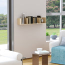 Wall Mount Media Storage Rack - Natural Wood Colour