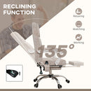 Beige Ergonomic Massage Office Chair with Heat and Footrest