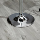 Modern Black and Silver Swivel Bar Table with Adjustable Height