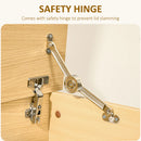 Burlywood Wooden Storage Box Bench with Lid