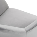 Grey Velvet Upholstered Dining Chairs Set of 2 with Backrest and Armrests