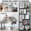 Black Eight-Section Tall Shelving Unit