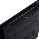 Silver Wall Mount Electric Fireplace Heater with Flame Effect & Tempered Glass