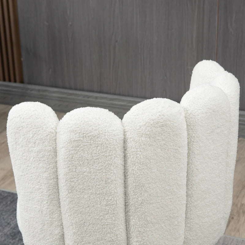Modern Cream Faux Cashmere Bar Stools Set of 2
