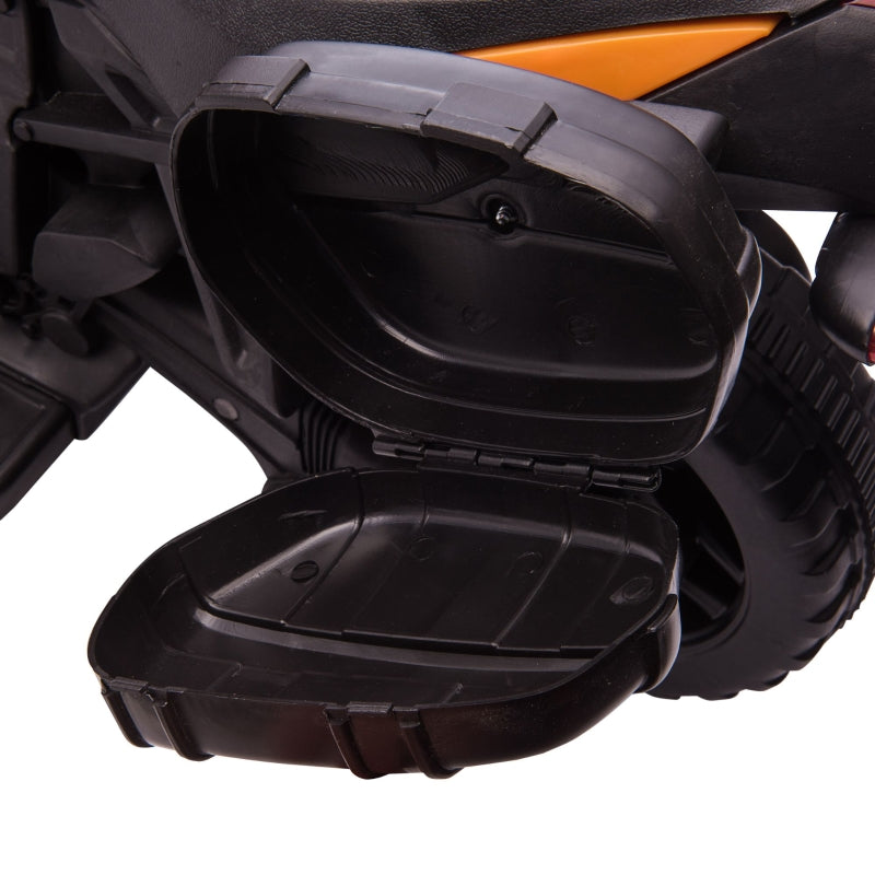 Orange Kids Electric Motorbike 6V Ride-On Motorcycle with Lights and Sounds