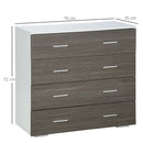 Grey 4-Drawer Storage Dresser for Bedroom and Living Room