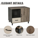 Modern White 4-Compartment Sideboard Cabinet