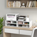 White 3-Compartment Printer Storage Cabinet