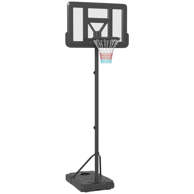 Adjustable Black Freestanding Basketball Hoop Set - 200-305cm