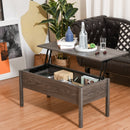 Tan Lift Top Coffee Table with Hidden Storage, 98cm Wide