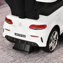 White Toddler 3-in-1 Ride-On Push Car with Canopy & Horn