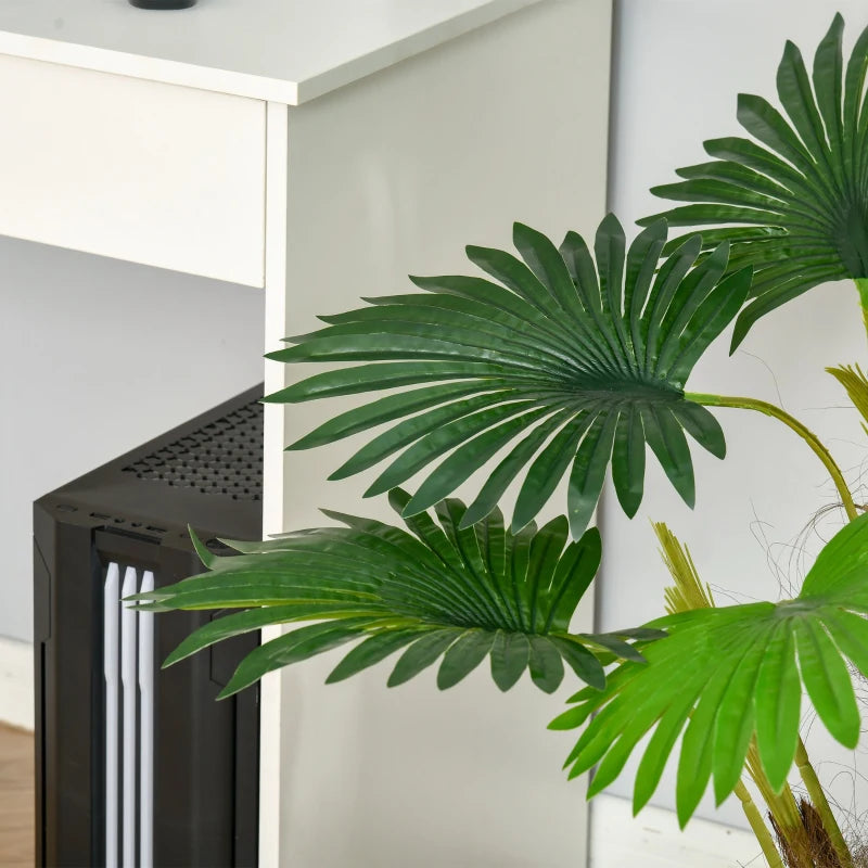 Green Artificial Palm Tree in Pot - Indoor Outdoor Fake Plant Decor, 135cm